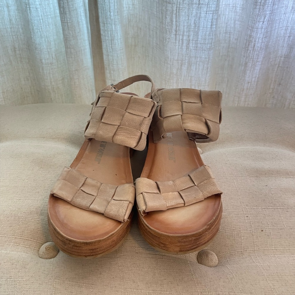 A.S.98 Beige Woven Sandals
